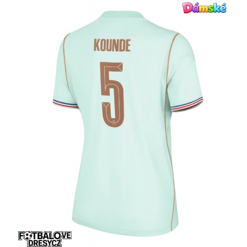 Francie Jules Kounde #5 Dámské Venkovní Dres MS 2026 Krátký Rukáv Francie Jules Kounde #5 Dámské Venkovní Dres MS 2026 Krátký Rukáv
